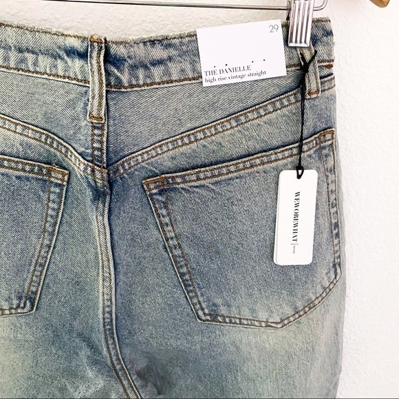 WeWoreWhat Danielle Rigid Jeans High-Rise Straight Vintage Wash Size 29 NWT - Picture 9 of 11